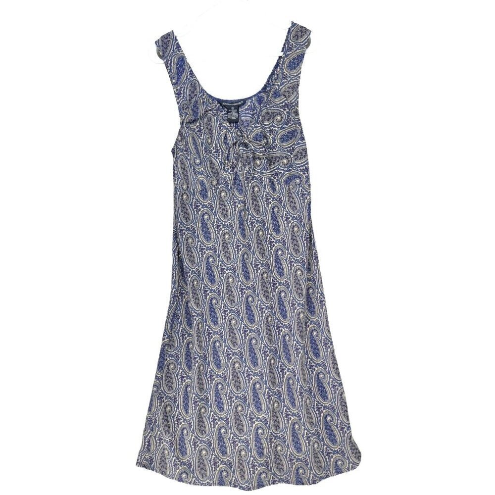 VTG Y2K Jonathan‎ Martin Midi dress Size 13 Paisley Sleeveless lightweight